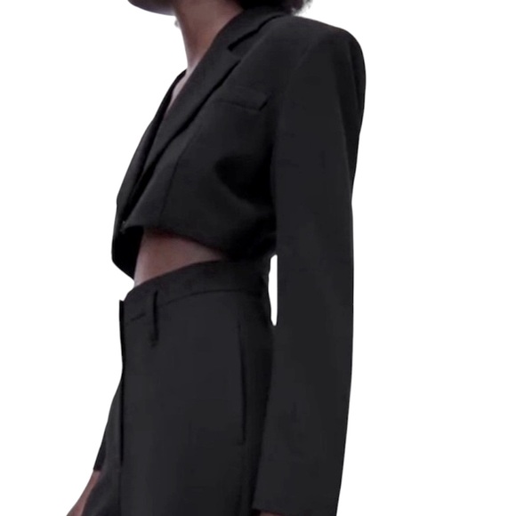 🔥ZARA Long Sleeve Cut Out Jumpsuit Size XS - Picture 3 of 5